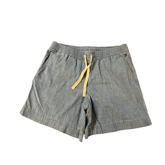 LL Bean Womens Shorts Size 6 Denim Favorite Fit Casual Drawstring Elastic Waist - Picture 1 of 6